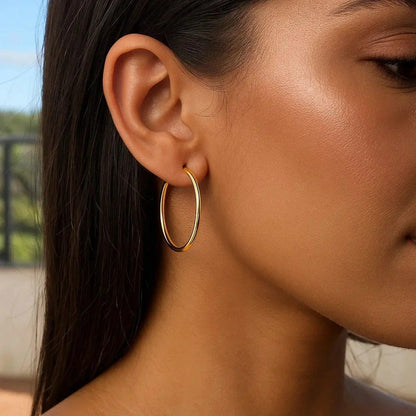 14k yellow gold hoop earrings