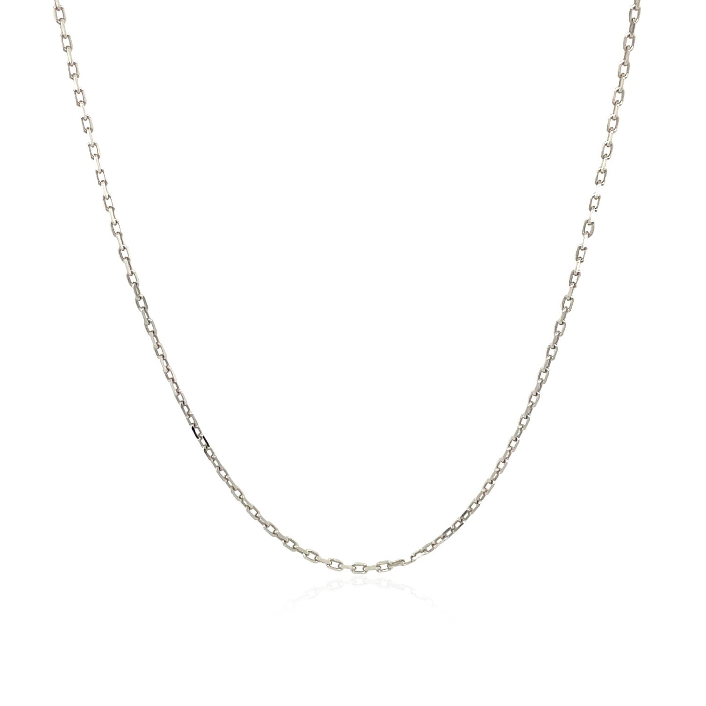Sterling Silver Rhodium Plated Cable Chain (1.10 mm) - Peelerie