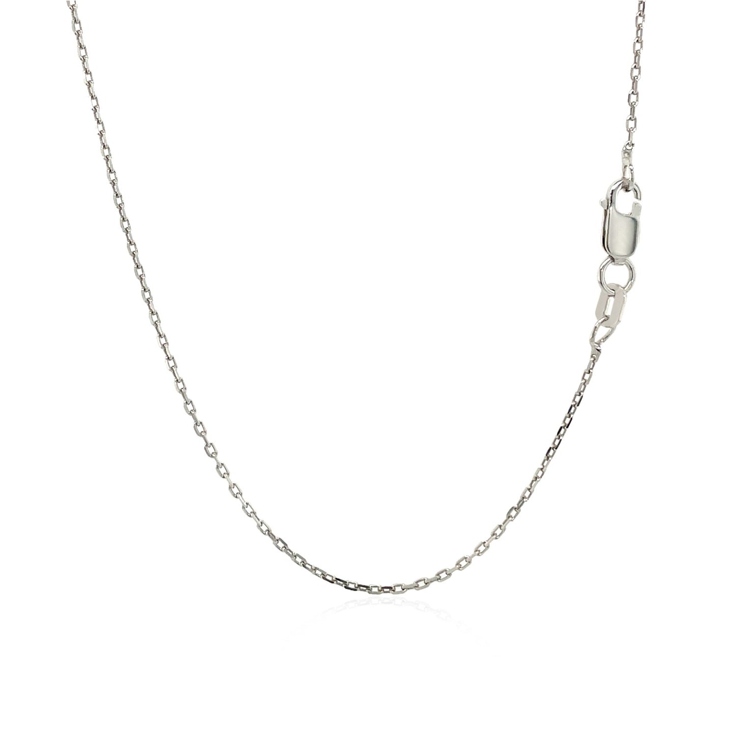 Sterling Silver Rhodium Plated Cable Chain (1.10 mm) - Peelerie