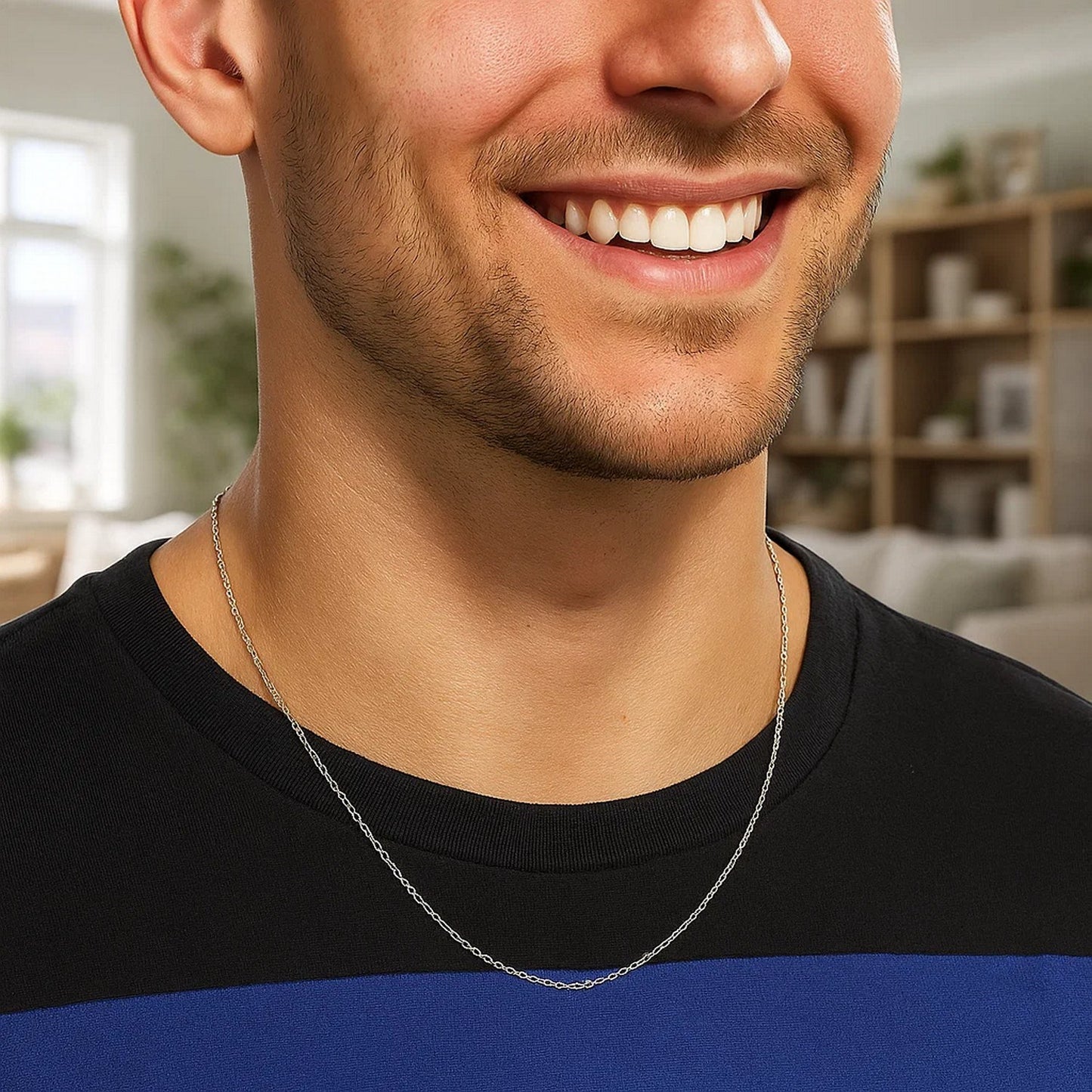 Sterling Silver Rhodium Plated Cable Chain (1.10 mm) - Peelerie