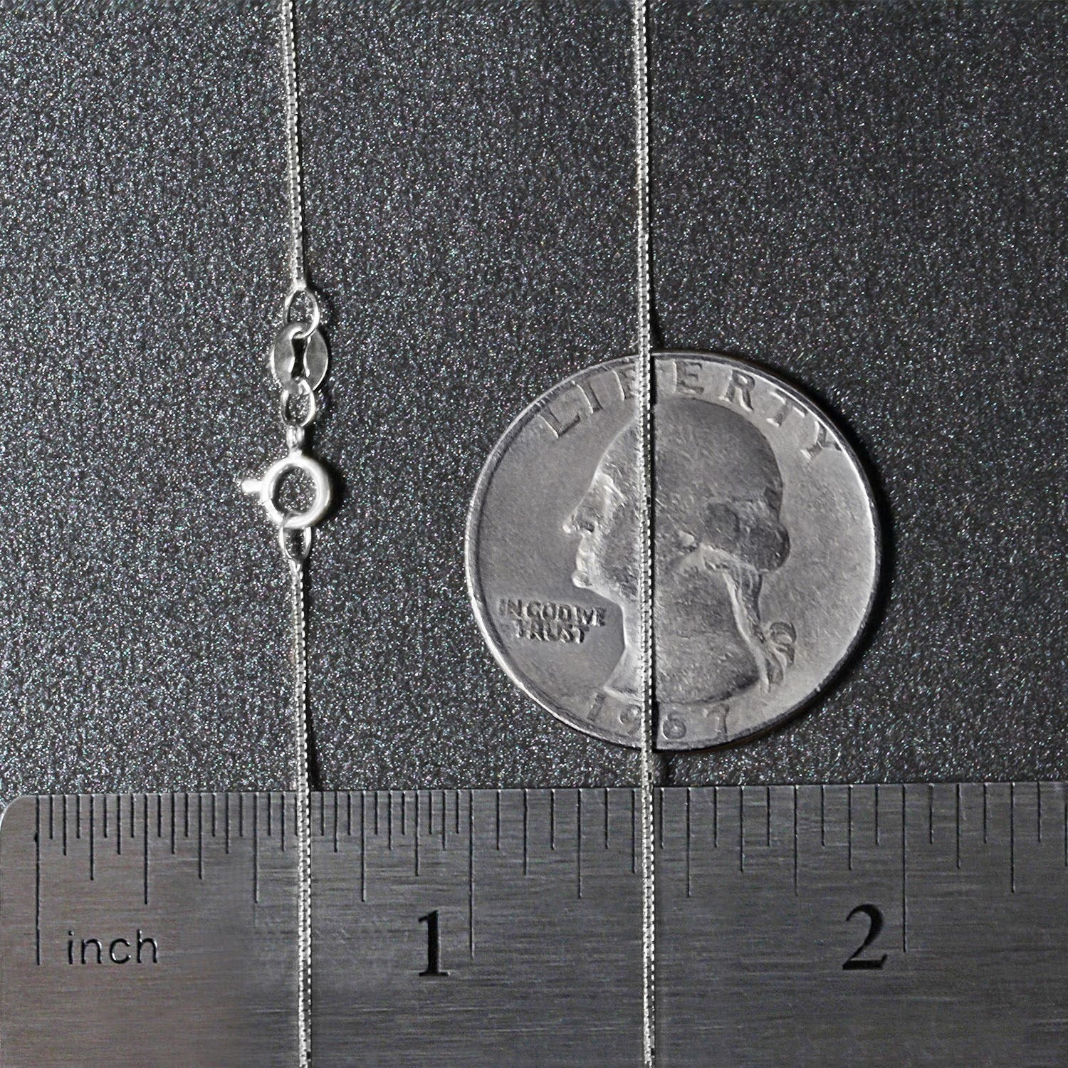 10k White Gold Classic Box Chain (0.60 mm) - Peelerie