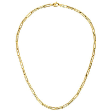 10K Yellow Gold Lite Paperclip Chain (4.20 mm) - Peelerie