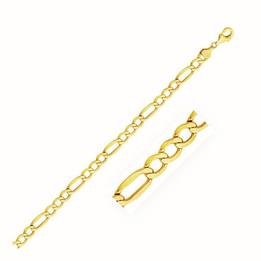 10k Yellow Gold Lite Figaro Chain (5.60 mm) - Peelerie