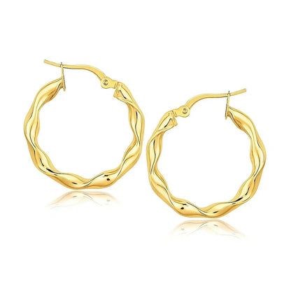14k yellow gold hoop earrings