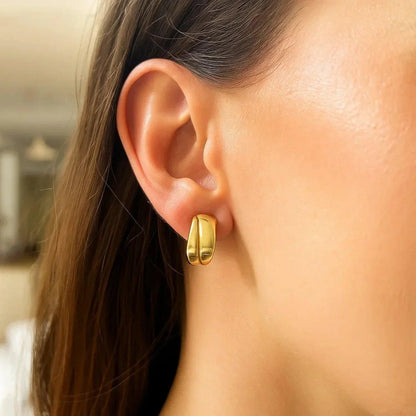 14k yellow gold hoop earrings