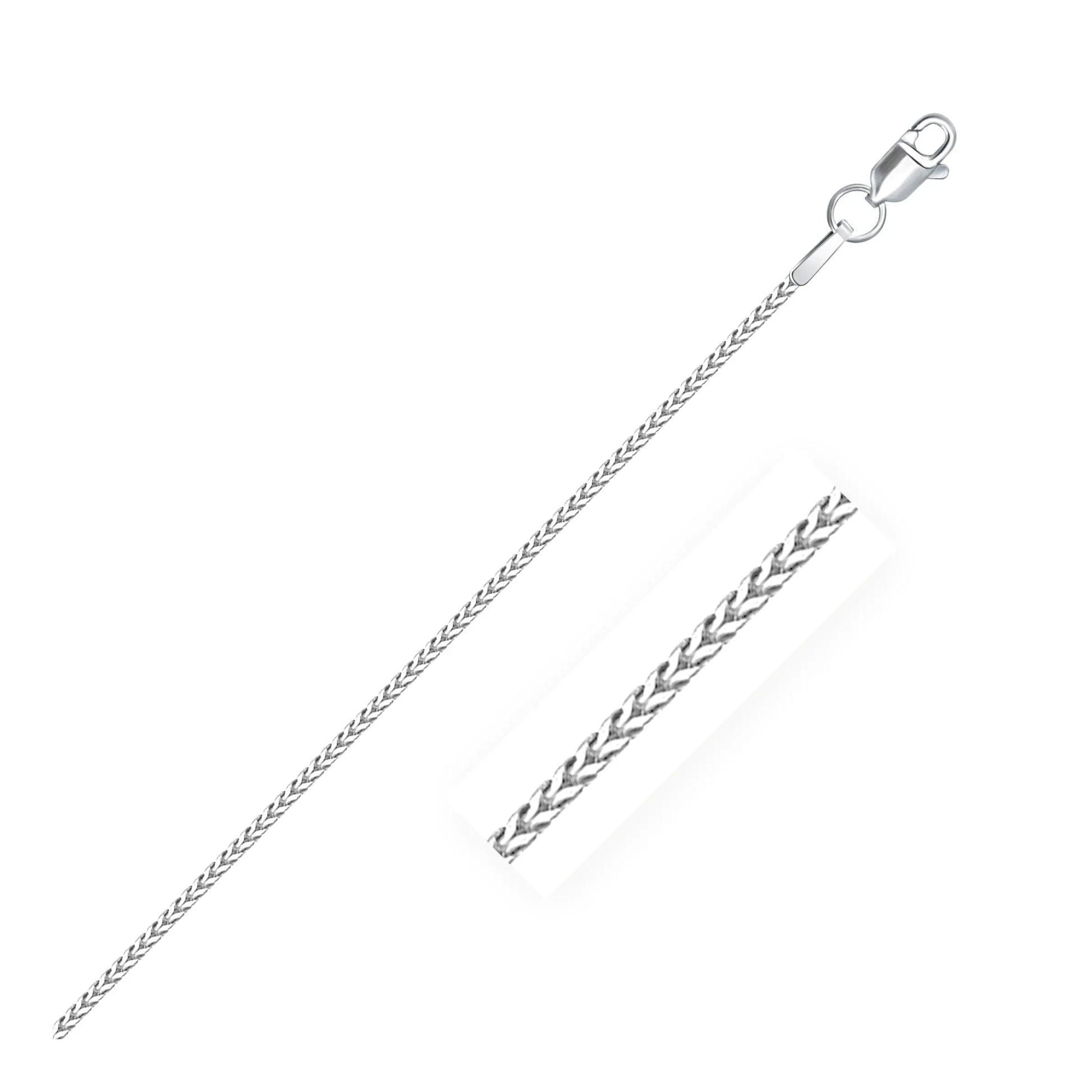 14k White Gold Franco Chain (0.90 mm) - Peelerie