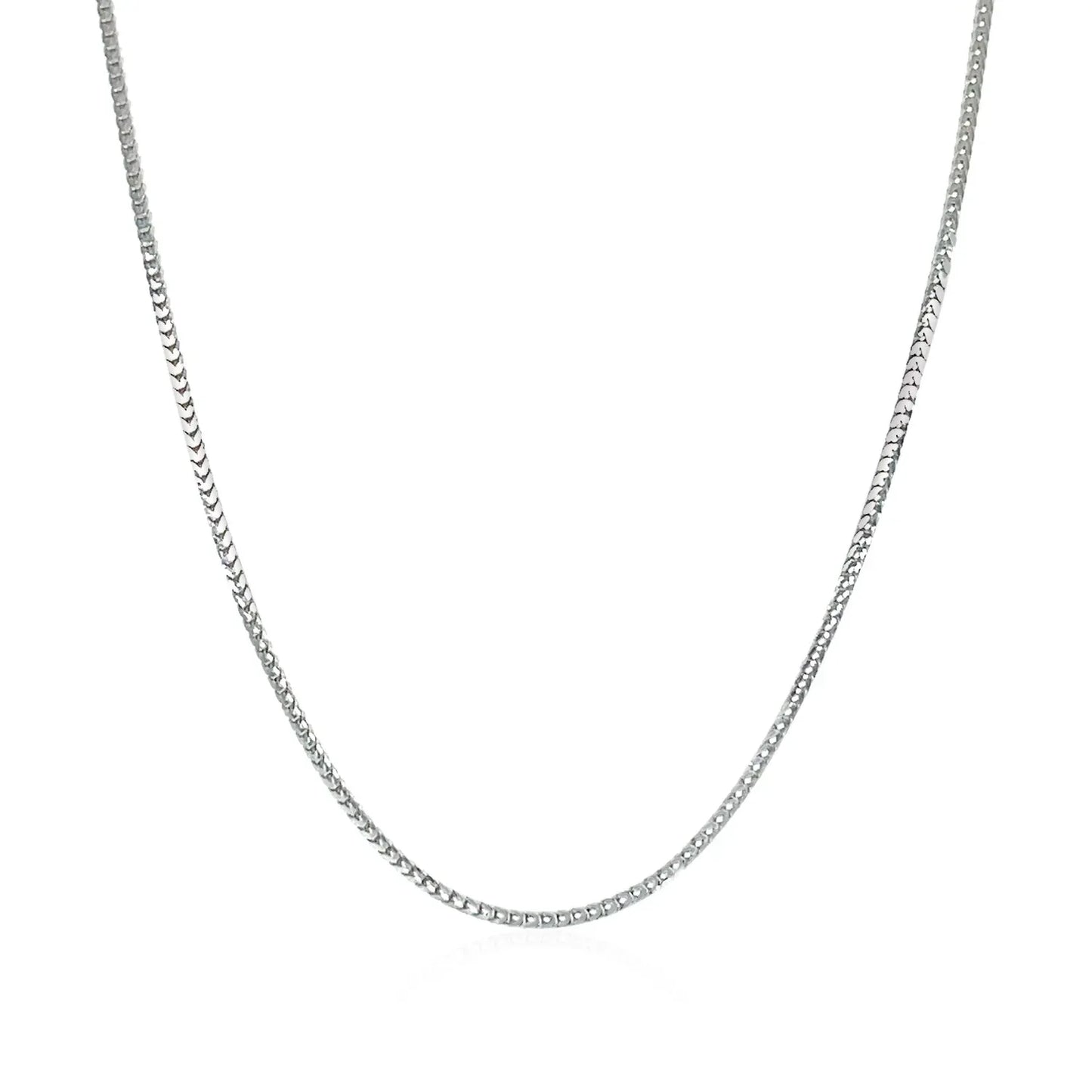 14k White Gold Franco Chain (0.90 mm) - Peelerie