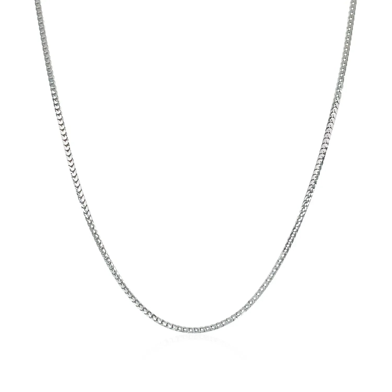 14k White Gold Franco Chain (0.90 mm) - Peelerie