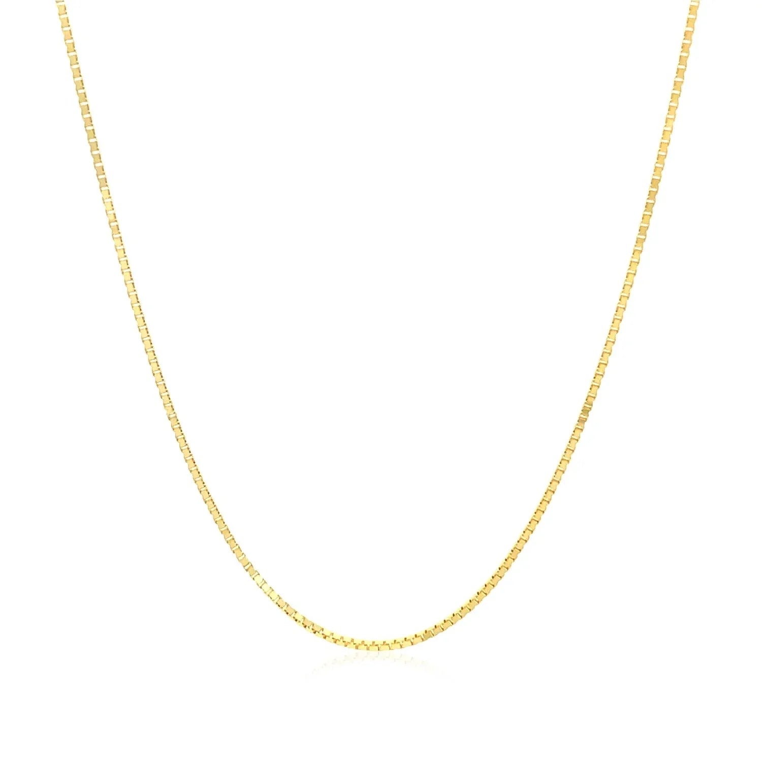 10k Yellow Gold Classic Box Chain (0.78 mm) - Peelerie