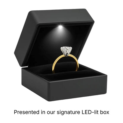 3 Carat Round Lab Grown IGI G/VS1 Diamond Solitaire Ring in 14K Yellow Gold