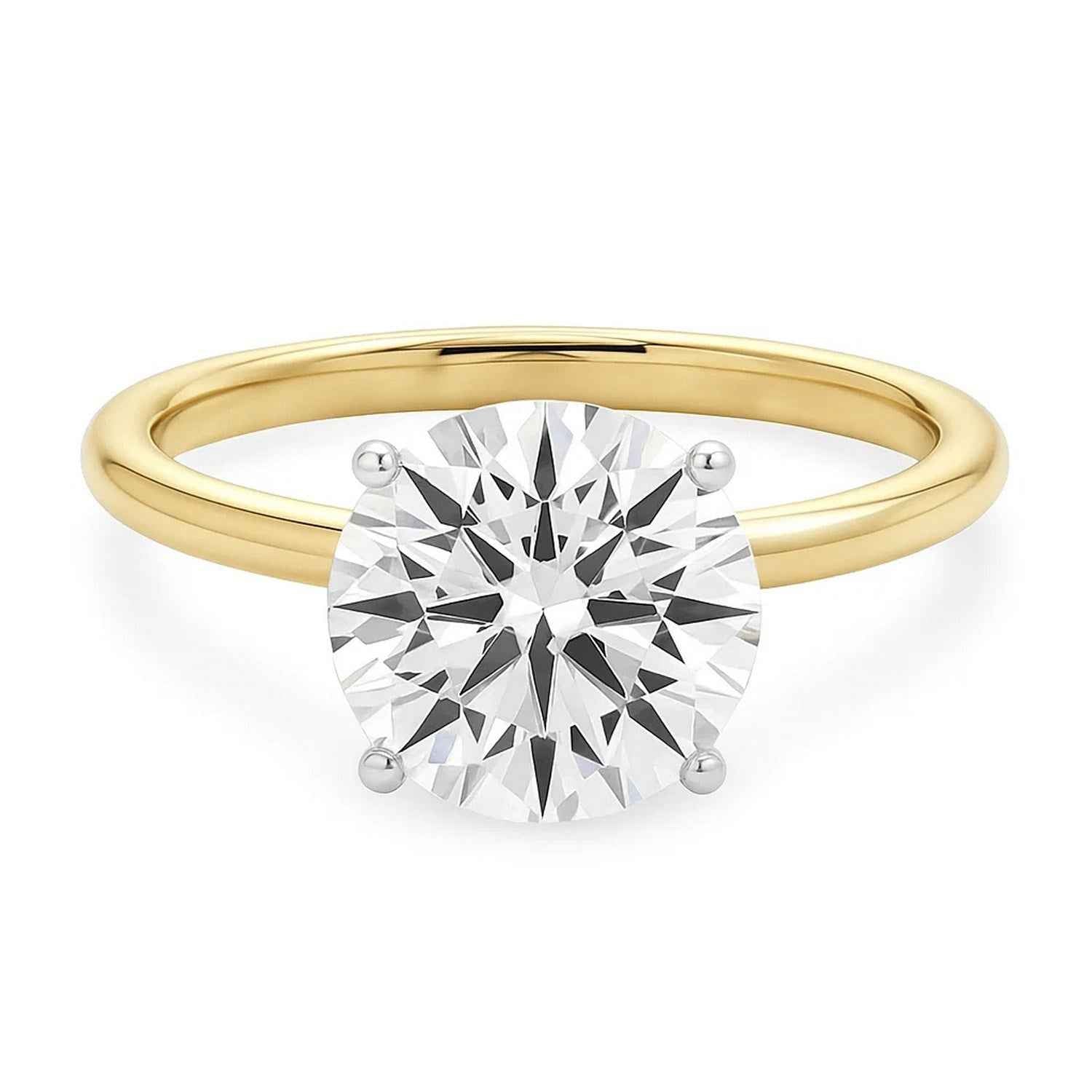 14k yellow gold ring set with lab-grown diamonds