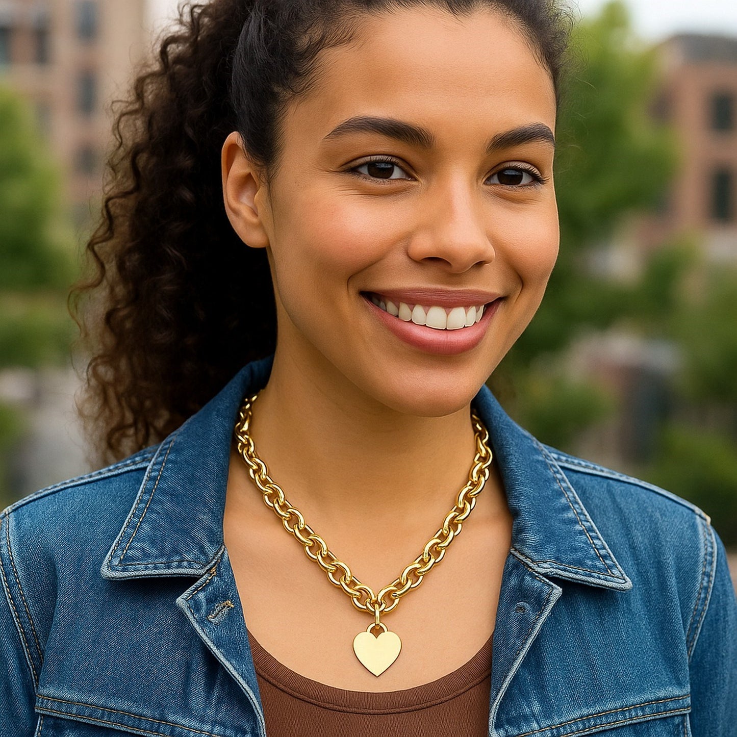 14k Yellow Gold Rolo Link Necklace (11.40 mm)