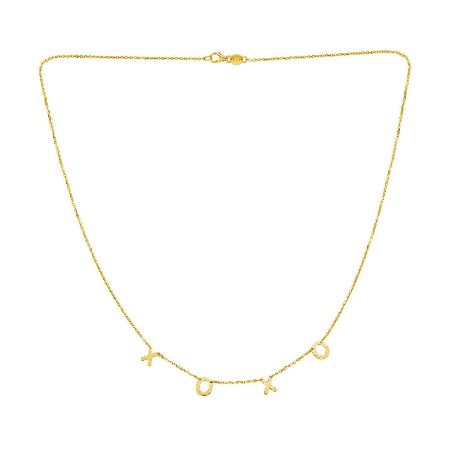 14K Yellow Gold XOXO Necklace
