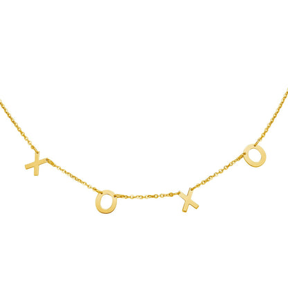 14K Yellow Gold XOXO Necklace