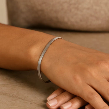 14k White Gold Super Flex Herringbone Bracelet (2.80 mm) - Peelerie