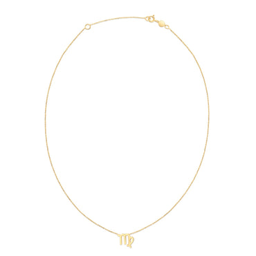 14K Yellow Gold Virgo Necklace
