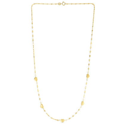 14K Yellow Gold Heart Necklace