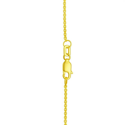 14K Yellow Gold Oval Gemstone and Bead Necklace