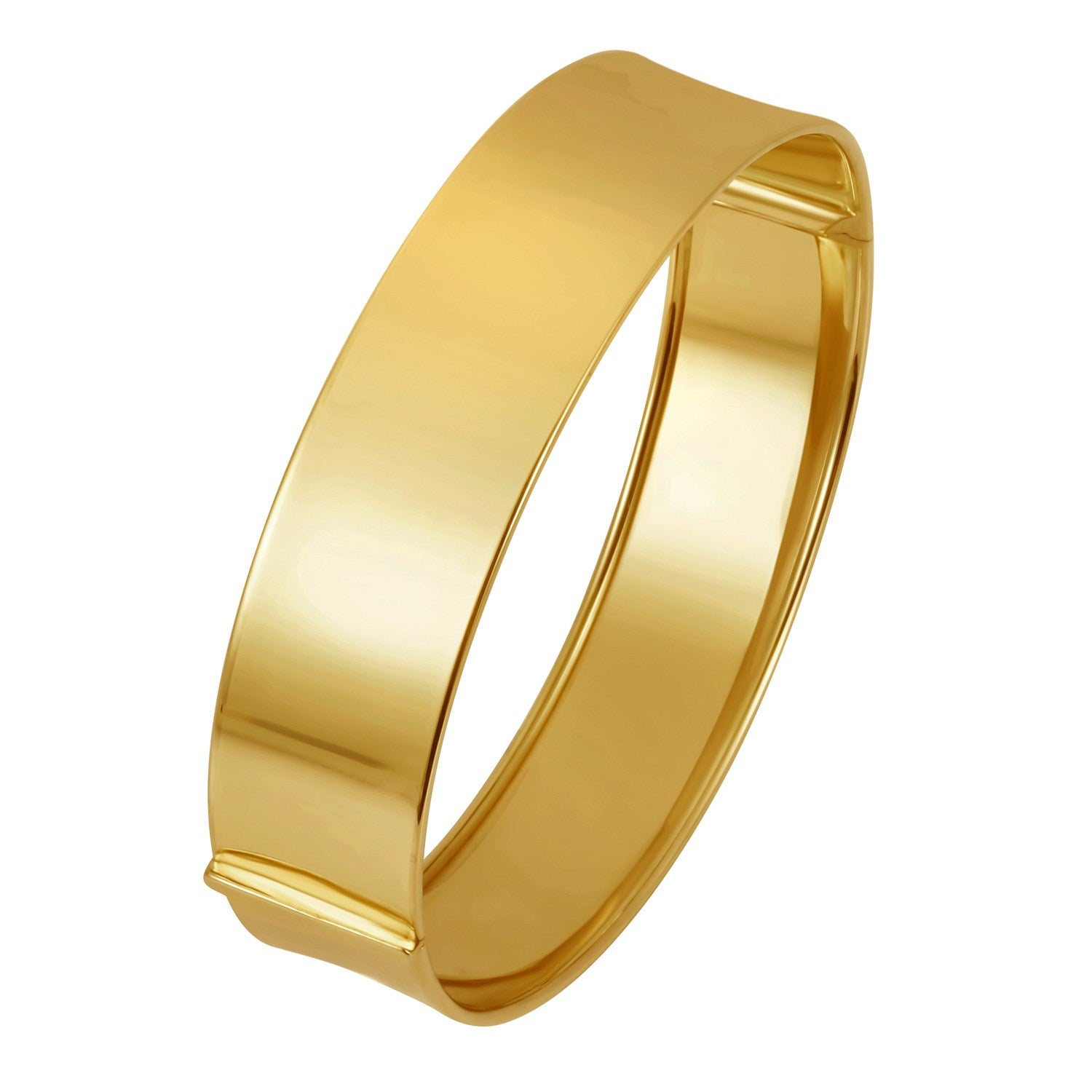 Designer Medium Width Bracelet in 14K Yellow Gold (14.50 mm) in a sleek high-contrast midnight luxury editorial style