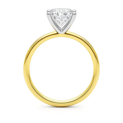 2 Carat Princess Lab Grown IGI G/VS1 Diamond Solitaire Ring in 14K Yellow Gold