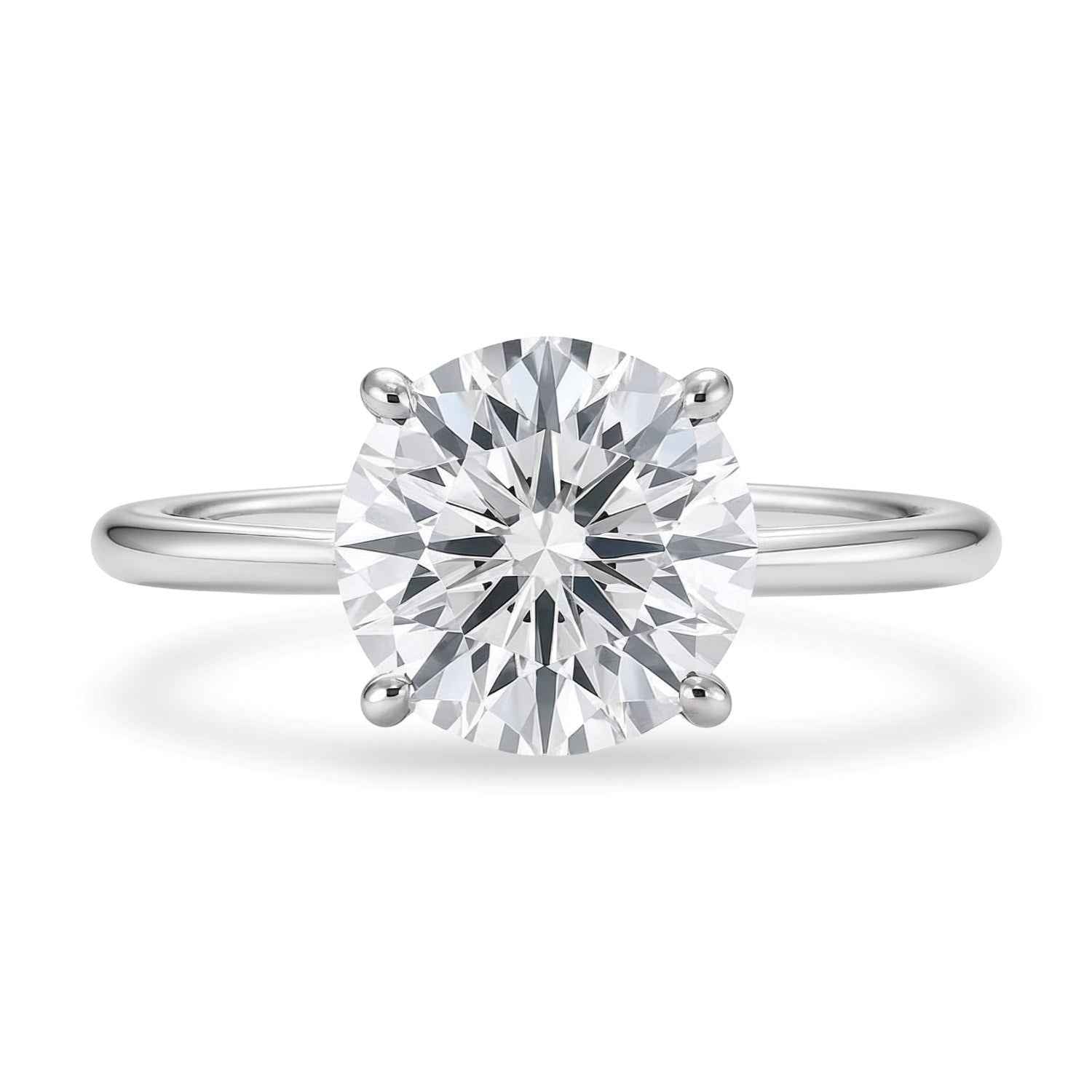 14k white gold ring set with lab-grown diamonds