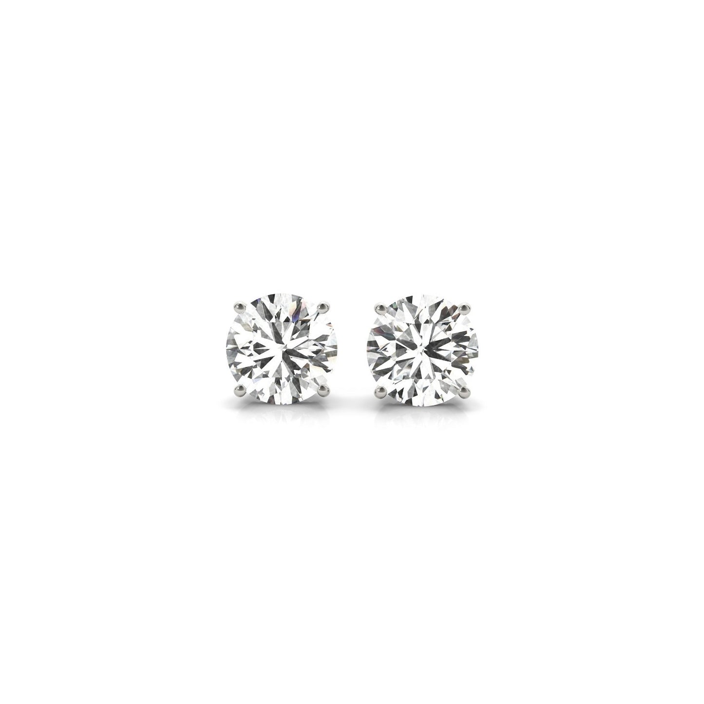 1 1/2 cttw Certified IGI Lab Grown Round Diamond Earrings 14k White Gold (G/VS2) in a sleek high-contrast midnight luxury edi