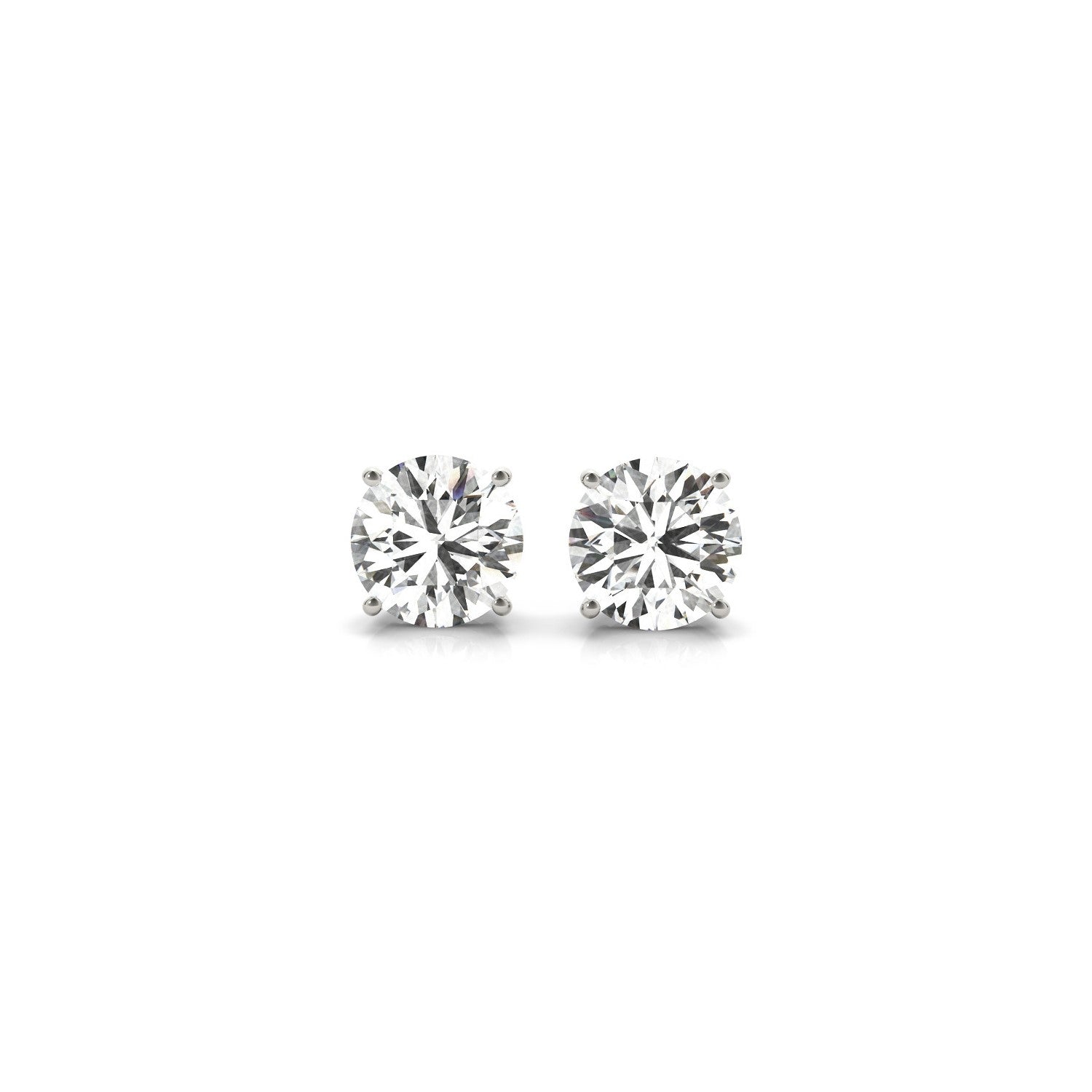 1 1/2 cttw Certified IGI Lab Grown Round Diamond Earrings 14k White Gold (G/VS2) in a sleek high-contrast midnight luxury edi