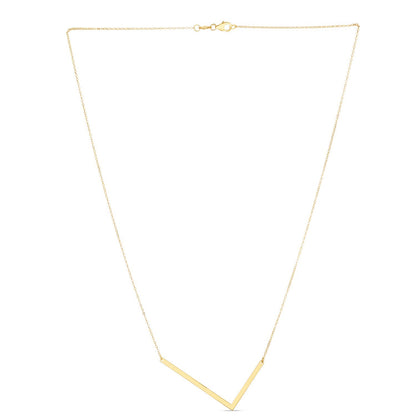 14K Yellow Gold Yours Truly Large Initial L Necklace