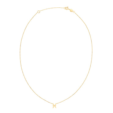 14K Yellow Gold Pisces Necklace
