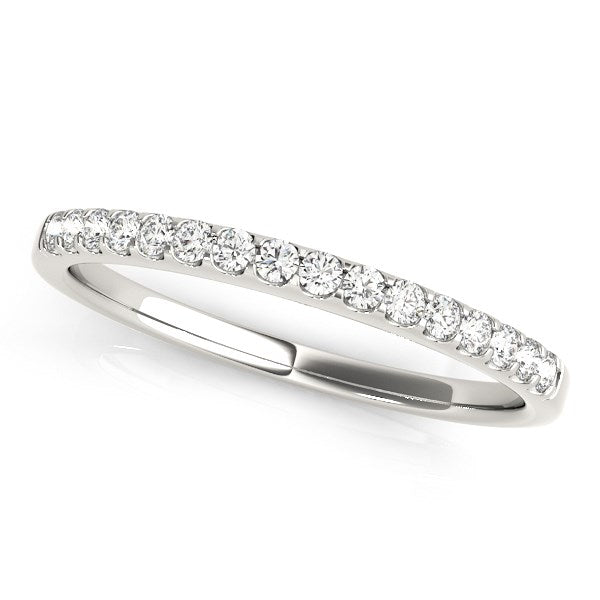 14k White Gold Diamond Scalloped Set Wedding Band (1/6 cttw) in a sleek high-contrast midnight luxury editorial style