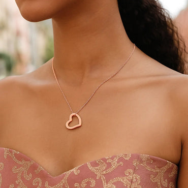 14k Rose Gold Heart Pendant