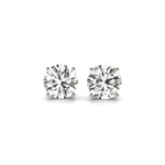 14k white gold stud earrings set with lab-grown diamonds