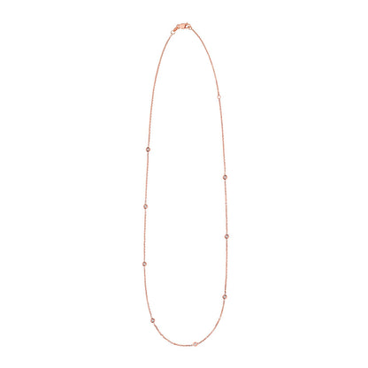 14K Rose Gold Diamonds by the Yard Necklace