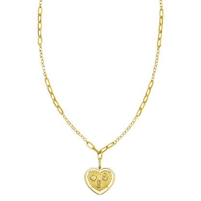14K Yellow Gold Lucky Forever Heart Necklace