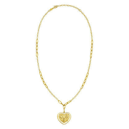 14K Yellow Gold Lucky Forever Heart Necklace