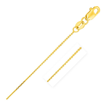 14k Yellow Gold Cable Link Chain (0.50 mm)