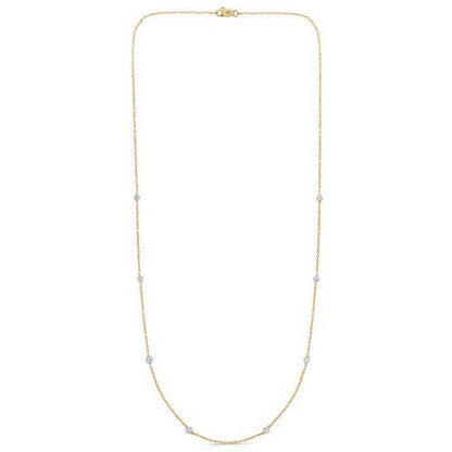 14K Yellow Gold Diamonds by the Yard Necklace