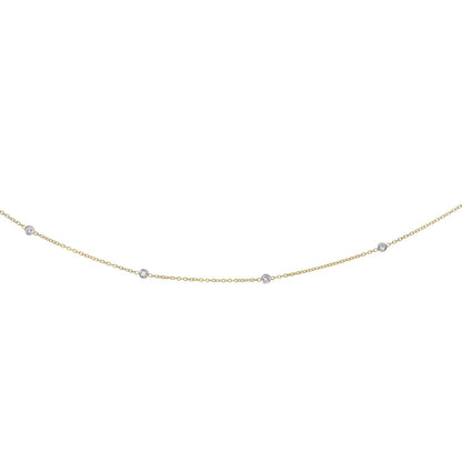 14K Yellow Gold Diamonds by the Yard Necklace