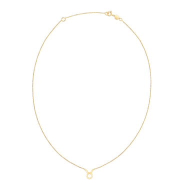 14K Yellow Gold Taurus Necklace