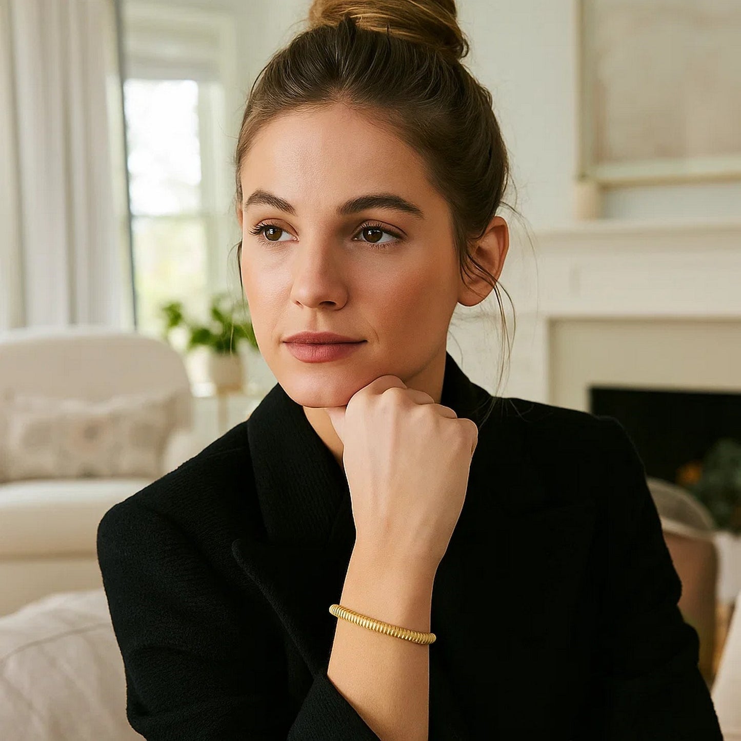 Tubogas Bracelet  in 14K Yellow Gold (5.00 mm)