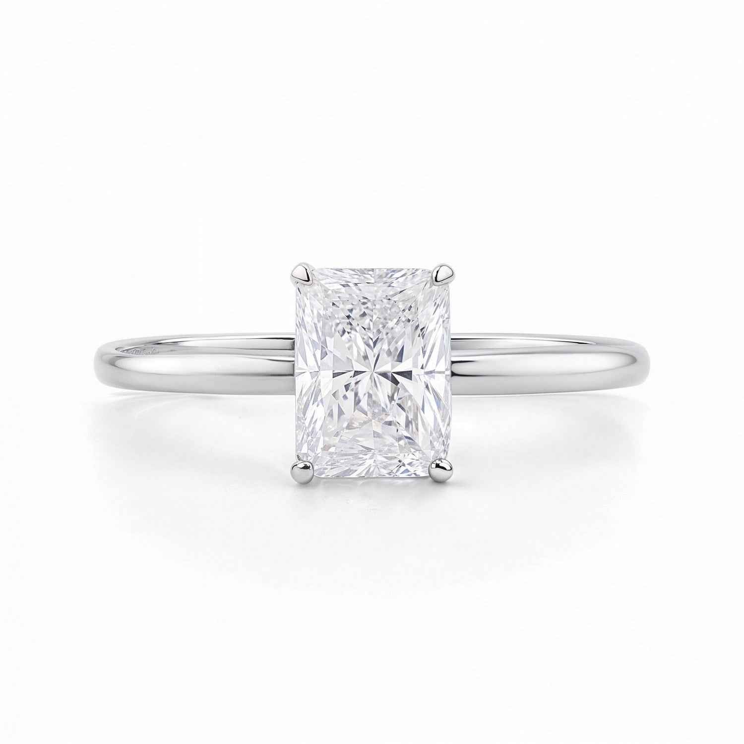 14k white gold ring set with lab-grown diamonds