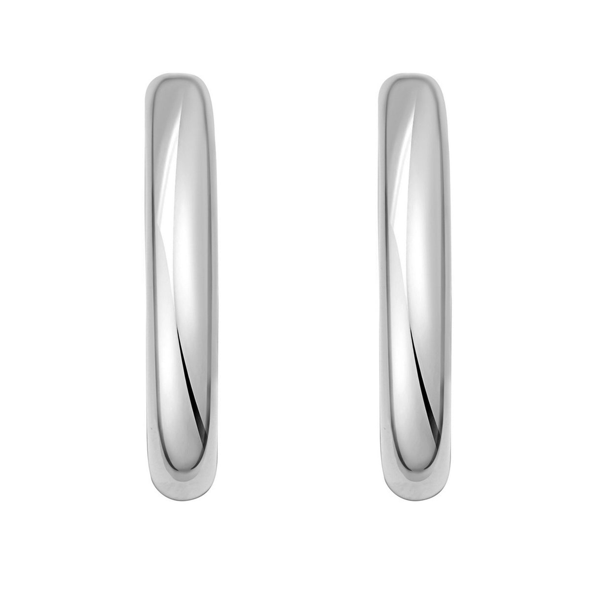 Sterling Silver Round Hoop Earrings (30 mm)