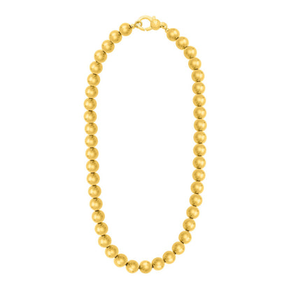 Sterling Silver Gold Plated Bold Bead Necklace
