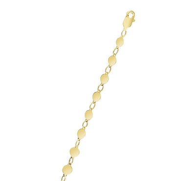 14k Yellow Gold Necklace with Polished Circles