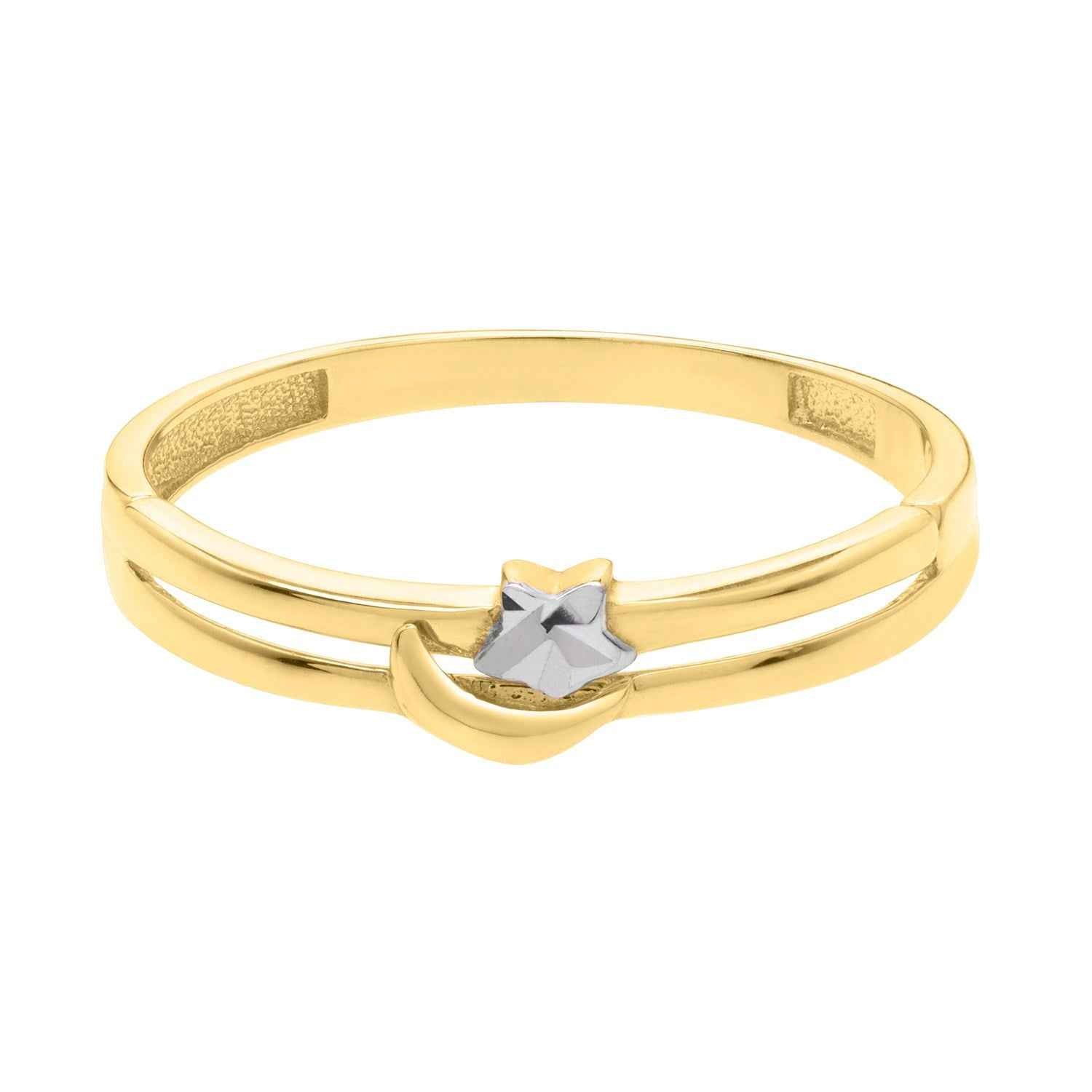 10k two-tone gold ring