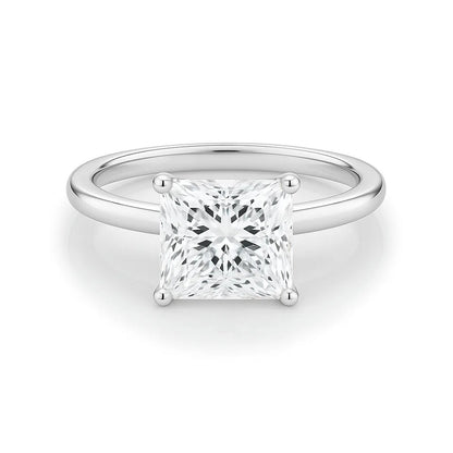 2 Carat Princess Lab Grown IGI G/VS1 Diamond Solitaire Ring in 14K White Gold
