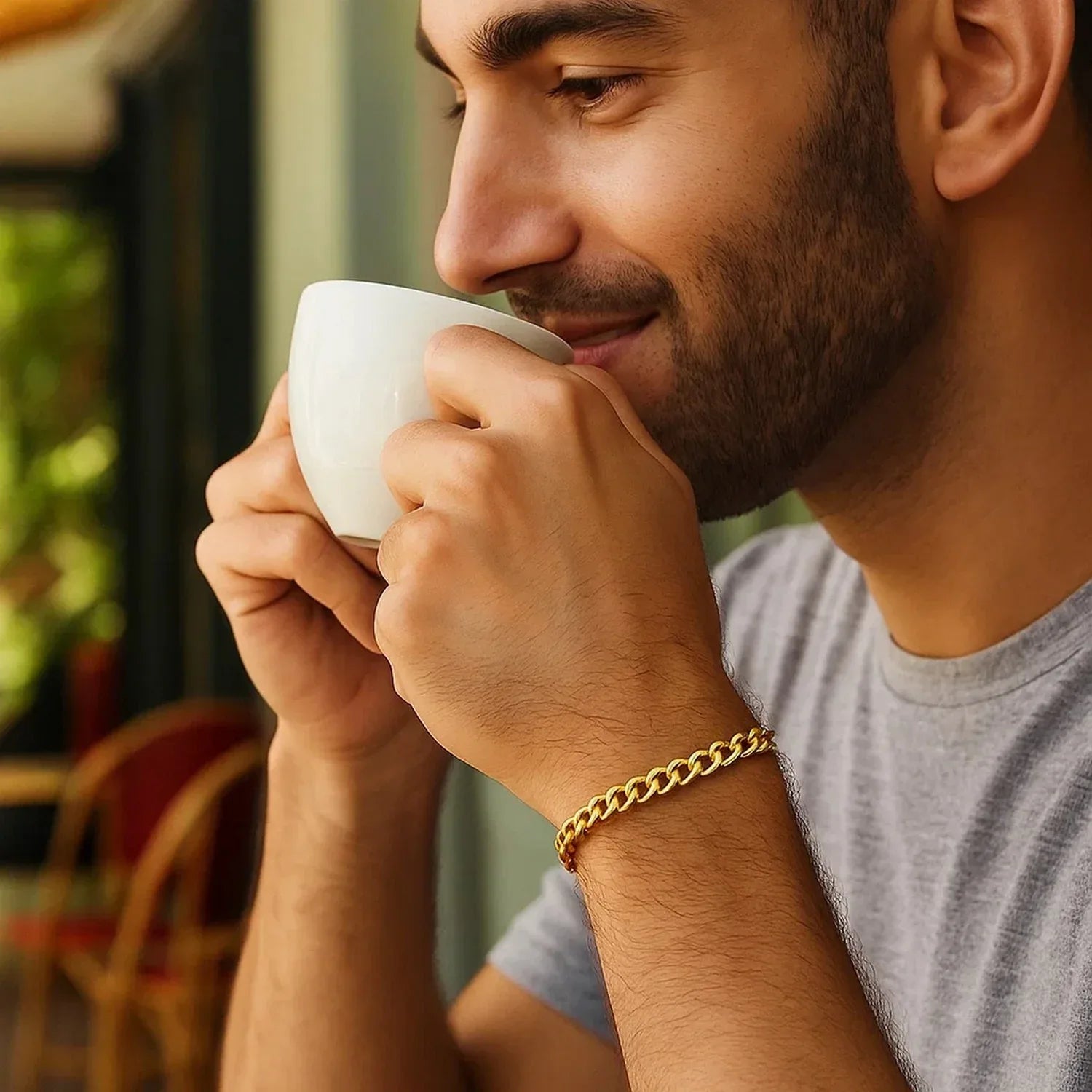 10k Yellow Gold Lite Curb Bracelet (6.20 mm) - Peelerie