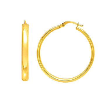 Medium Wedding Hoop Earrings in 14K Yellow Gold