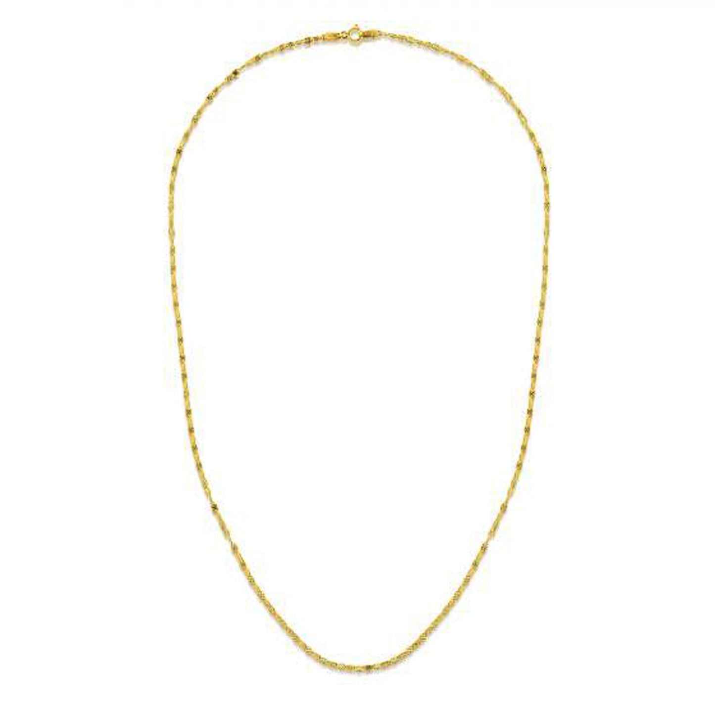 14k Yellow Gold Sparkle Valentino Chain (1.70 mm) in a sleek high-contrast midnight luxury editorial style