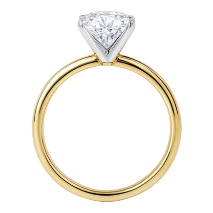 1 1/2 Carat Oval Lab Grown IGI G/VS1 Diamond Solitaire Ring in 14K Yellow Gold